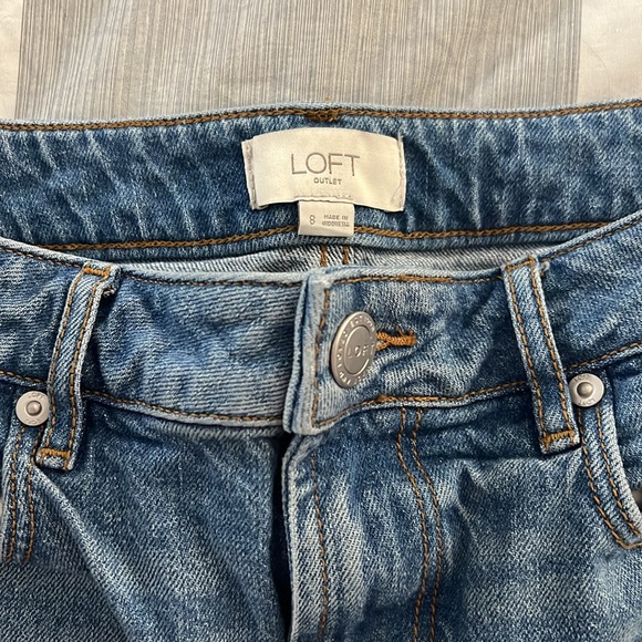 Loft Long Denim Skirt - 8 - Picture 2 of 3